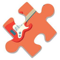 puzzle piece and guitar