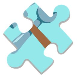 puzzle piece and hammer and wrench