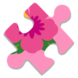 puzzle piece and hibiscus