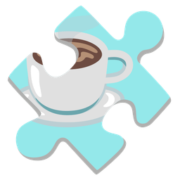 puzzle piece and hot beverage