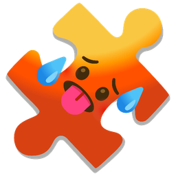 puzzle piece and hot face