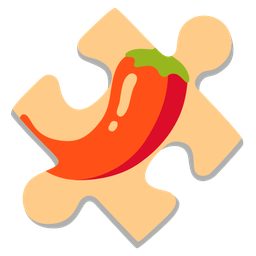 puzzle piece and hot pepper
