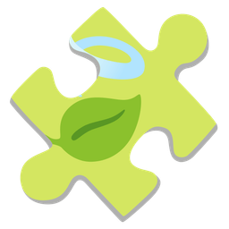 puzzle piece and leaf fluttering in wind