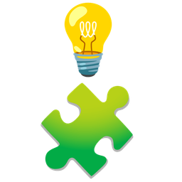 puzzle piece and light bulb