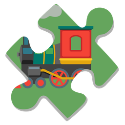 puzzle piece and locomotive