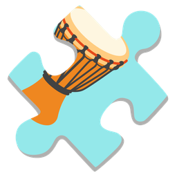 puzzle piece and long drum