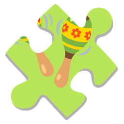 puzzle piece and maracas