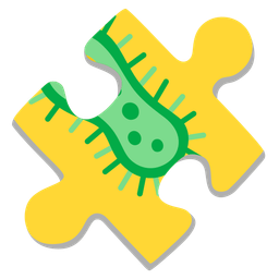puzzle piece and microbe