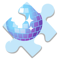 puzzle piece and mirror ball