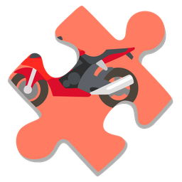 puzzle piece and motorcycle