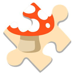 puzzle piece and mushroom