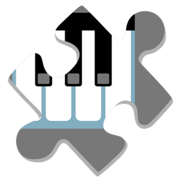 puzzle piece and musical keyboard