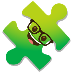 puzzle piece and nerd face