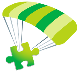 puzzle piece and parachute