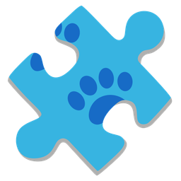 puzzle piece and paw prints