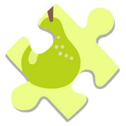 puzzle piece and pear