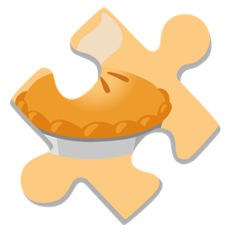 puzzle piece and pie