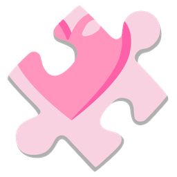 puzzle piece and pink heart