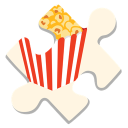 puzzle piece and popcorn