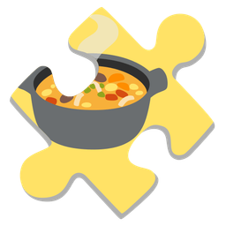 puzzle piece and pot of food