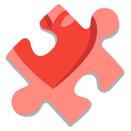 puzzle piece and red heart