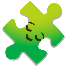 puzzle piece and relieved face