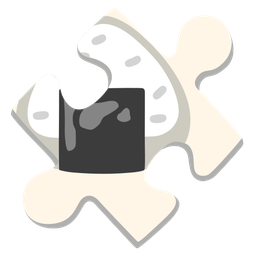 puzzle piece and rice ball