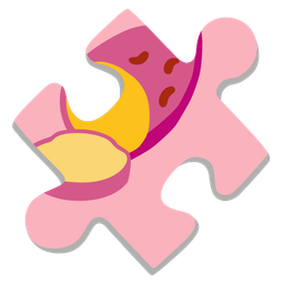 puzzle piece and roasted sweet potato