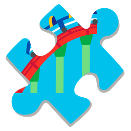 puzzle piece and roller coaster
