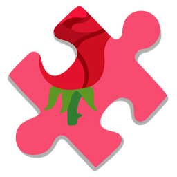 puzzle piece and rose