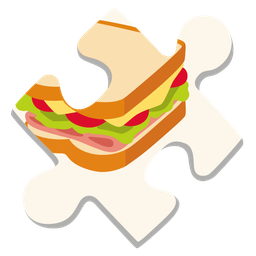 puzzle piece and sandwich