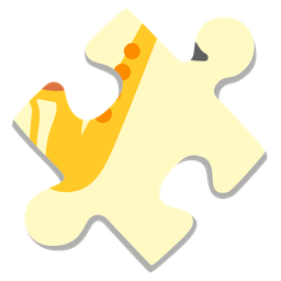 puzzle piece and saxophone