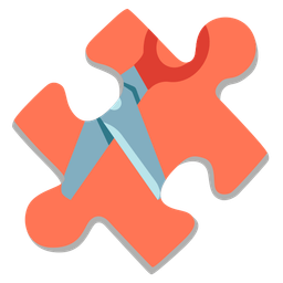 puzzle piece and scissors