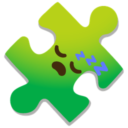puzzle piece and sleeping face