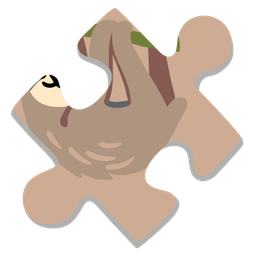 puzzle piece and sloth