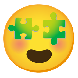 Puzzle piece and Smiling face with heart-eyes