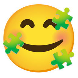 Puzzle piece and Smiling face with hearts