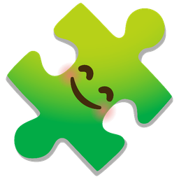 Puzzle piece and Smiling face with smiling eyes