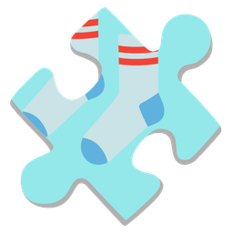 puzzle piece and socks
