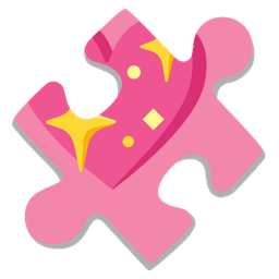 puzzle piece and sparkling heart