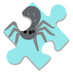 puzzle piece and spider