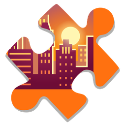 puzzle piece and sunset