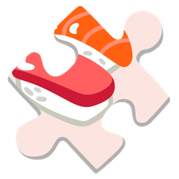puzzle piece and sushi