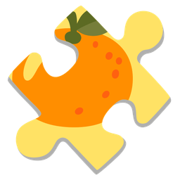 puzzle piece and tangerine