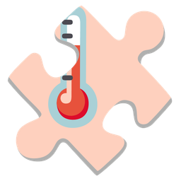 puzzle piece and thermometer