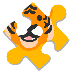puzzle piece and tiger face