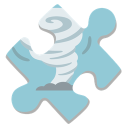puzzle piece and tornado