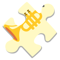 puzzle piece and trumpet