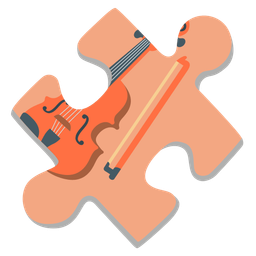 puzzle piece and violin