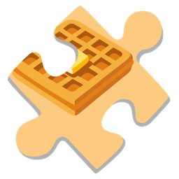 puzzle piece and waffle